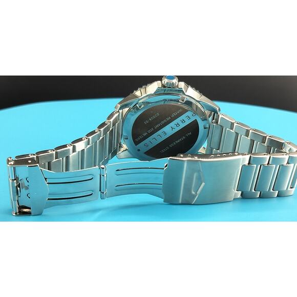 Perry Ellis Mens Arctic Sailing Blue Sunray Dial Stainless Stain Watch 02006-02 - Picture 11 of 16